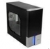  Black Mid Tower Case with Window, No PSU, 1x 140mm, 1x 120mm fan, ATX/Mciro ATX/CEB, Aluminum Front Panel 