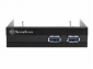  USB3.0 with 3.5" to 2 x 2.5" Drive Bay Converter, Black, Aluminum front panel, SPCC with nickel plating (connect mobo rear panel) 