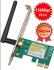  150M Lite-N Wireless PCI-E 1x Adapter, works with 802.11n/g/b 