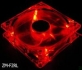  92mm Red LED Case Fan, Sleeve bearing, 92x92x25mm, Speed: 1500~2800RPM, Noise: 20~35dbA, Sleeve bearing 