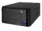  Mini-ITX Cube Case, Black bezel with Blue Power LED, 1x 5.25, 1x3.5, 1x 3.5int, 200W PSU, USB + HD Audio 