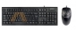  Natural-A Keyboard + Optical Mouse USB Black 