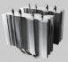  CPU Heatsink and Fan for Intel Socket 775/1156/1366, INCLUDES 1x 120mm fan 
