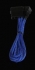  Sleeved Power Cable,5V, 20CM, 1x 4-Pin Male Molex to 3x 3-Pin Male for Case FAN, BLUE/BLACK 