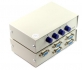  4 Way DB9 RS232 serial port Push-Button Data Switch 