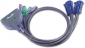  Petite 2 Port PS2 KVM Switch - 0.9m Cables Built In 