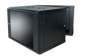  12U, 600x550x635mm,Smokey-gray glass door with hinged rear access, Black 