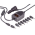  Universal Notebook Car Power Adaptor 90W 15-24V Auto-Adjust LED Display with 8 Tips 