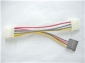  Molex Power Splitter Cable 1 x Molex F to 1x SATA 15Pin & 1 x Molex M 15cm 