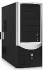  ATX MidiTower - Black/Silver, no PSU, drive bays: 4x5.25" & 2x3.5" ext, 4x3.5" int, front USB+Audio+Mic 