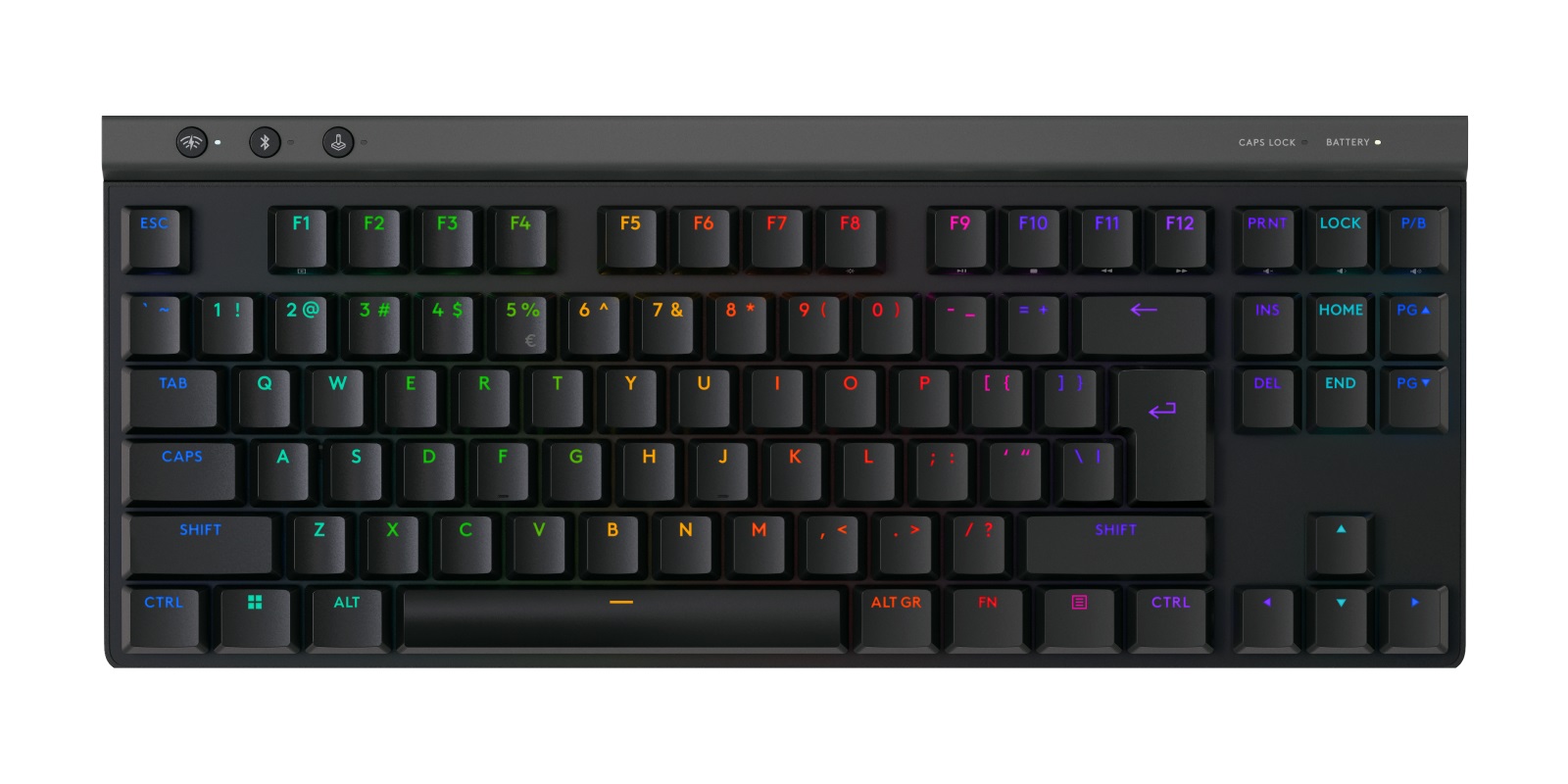  <b>Mechanical Wireless Gaming Keyboard:</b> G515 LIGHTSPEED TKL Tactile - Black<br>Low-profile key switch actuation point, Rechargeable lithium polymer battery, Battery life: Up to 36 hours  