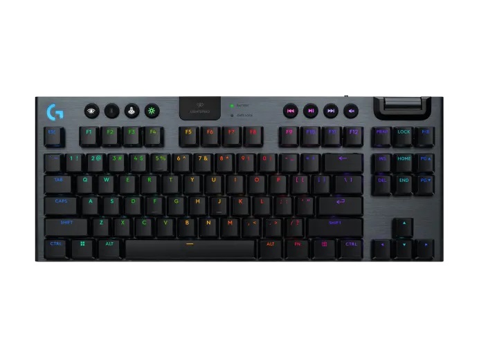  <b>Mechanical Wireless Gaming Keyboard: </b>G915 X LIGHTSPEED TKL Linear - Black<br>Low-profile GL mechanical switches, tri-mode connectivity, KEYCONTROL, an elevated typing experience, and LIGHTSYNC RGB  