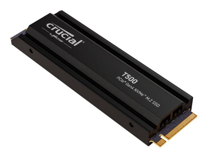  <b>M.2 NVMe SSD:</b> T500 4TB Gen4 NVMe SSD Heatsink - 7400/7000 MB/s R/W 2400TBW 1440K IOPs 1.5M hrs MTTF Acronis  