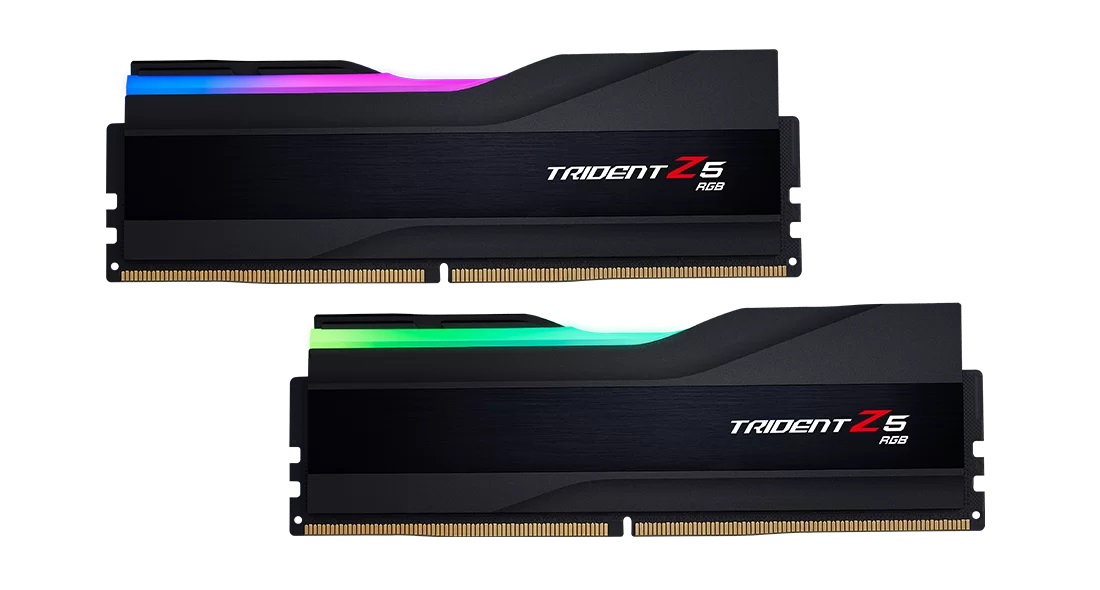  Dual Channel: 64GB (2x32GB) DDR5 6400MT/s CL32 Trident Z5 RGB Black - Optimised for Intel Desktop Memory  