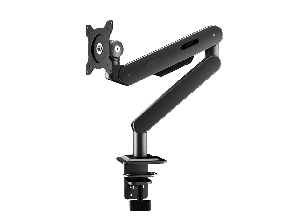  Single Monitor C-Clamp & Grommet Mount - Supports 17"-40" Monitor (4-12KG), Max Height: 495mm, Lift: 250mm, Extension: 470mm, Tilt: -15~90, Swivel: -90~90, Rotation: 360, VESA 75x75 100x100  