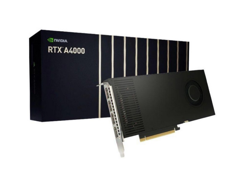  NVIDIA RTX A4000, 16GB, GDDR6 256-bit, 448GB/s, PCIe 4.0 x16, Single Slot, 4x DisplayPort 1.4a, 140W, Ampere, 3YR Warranty  