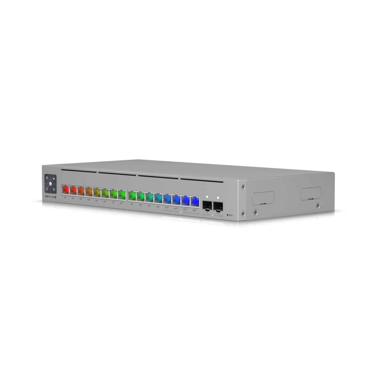  UniFi Pro Max 16 PoE Switch,16-port, Layer 3 Etherlighting, 2.5 GbE, PoE++ Output, Versatile Mounting Option,180W PoE, 2Yr Warr  