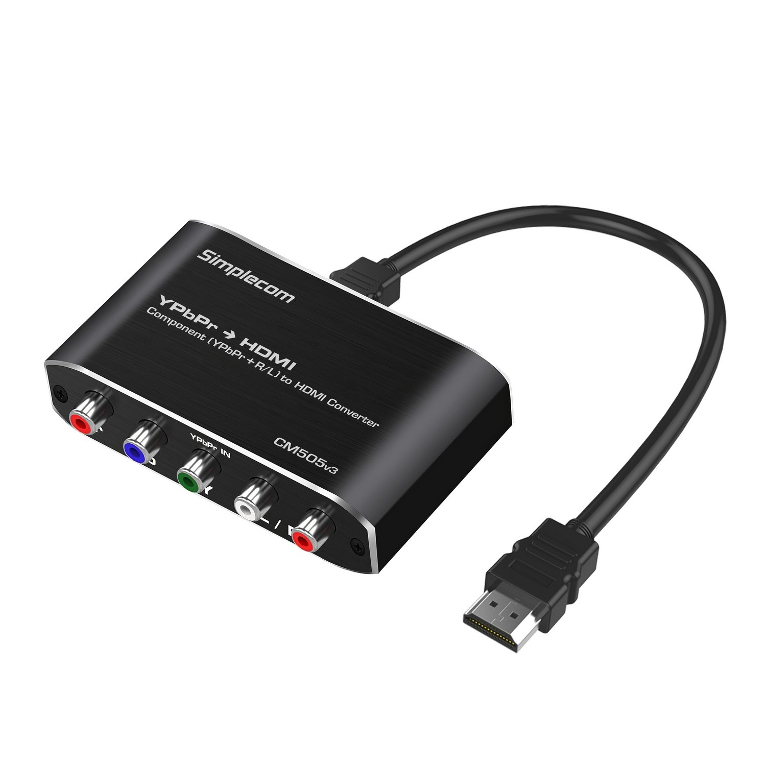  Component (YPbPr + Stereo R/L) to HDMI Converter Full HD 1080p  