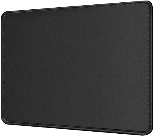  Mouse Pad: Small Cloth Mouse Pad, Non-Slip Rubber Base, Stitched Edges, 250x300mm Black  