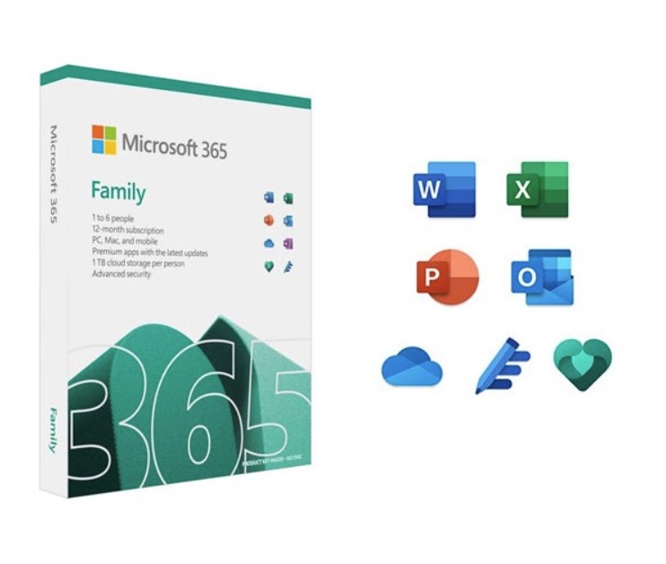  Office 365 Family 2023 English APAC 1 Year Subscription Medialess for PC & Mac. NEW Retail Pack with Product Key  