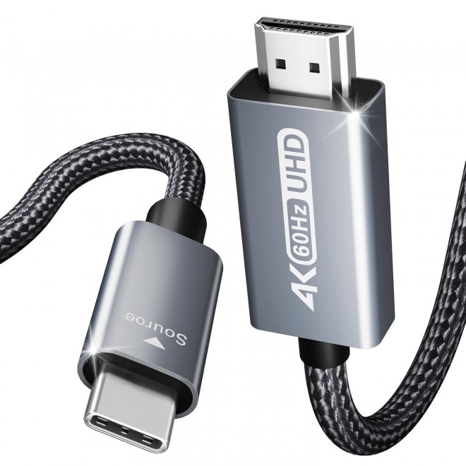  USB Type-C to HDMI Cable 1.8m (4K @60Hz, 2K@144Hz)  