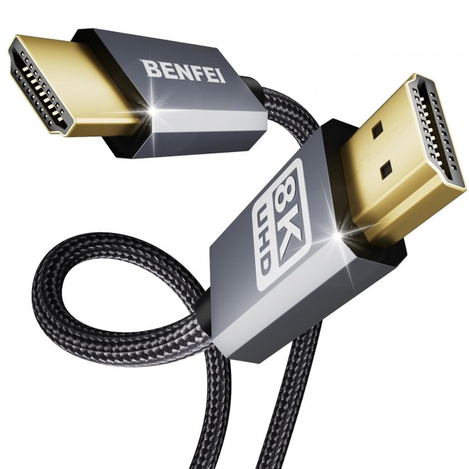  HDMI to HDMI Cable v2.1 Nylon Braided 1.8m (8K @60Hz, 4K@120Hz)  