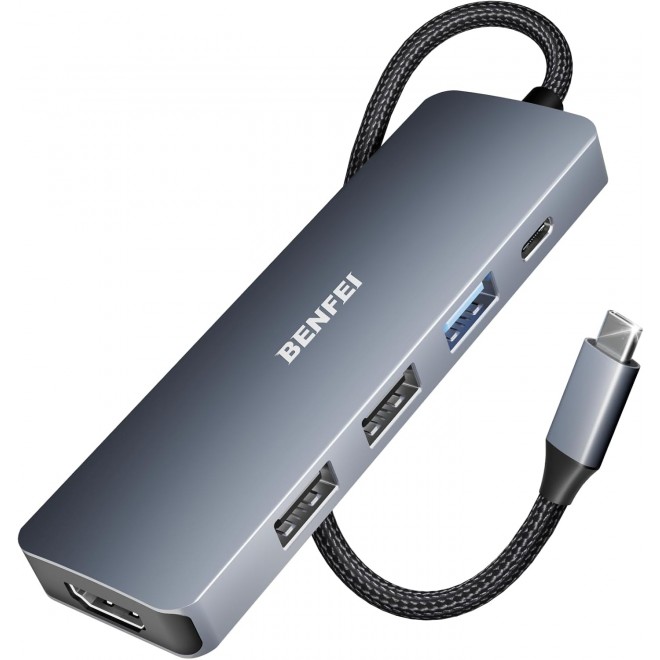  USB Type-C Hub 5-in-1 with 4K HDMI Aluminum Case  