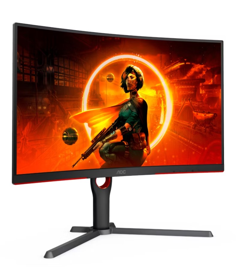  32" Curved 2K QHD (2560 x 1440) 0.5ms, 180hz, HDR10, VA, Adaptive Sync, 300 cd/m2, 1500R, HDMI 2.0 and DP 1.4. VESA 100 x 100. Gaming Monitor  