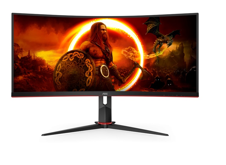  34" Curved 3440 x 1440 21:9, 1ms, 400cd/m2 HDR, Ultra Fast 180Hz Panel, Adaptive Sync, HDMI: 2.2, DisplayPort: 1.4 Gaming Monitor  
