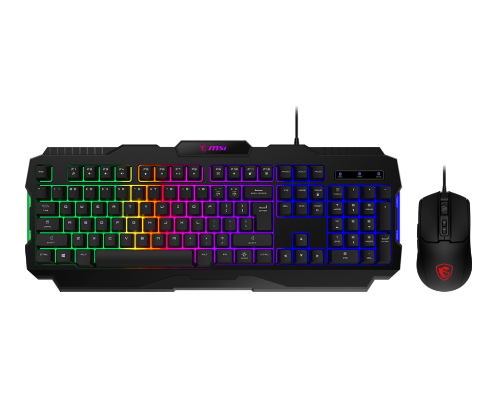  <B>Gaming Keyboard & Mouse:</B> MSI FORGE GK100 COMBO, USB Gaming Mouse & Keyboard, RGB  