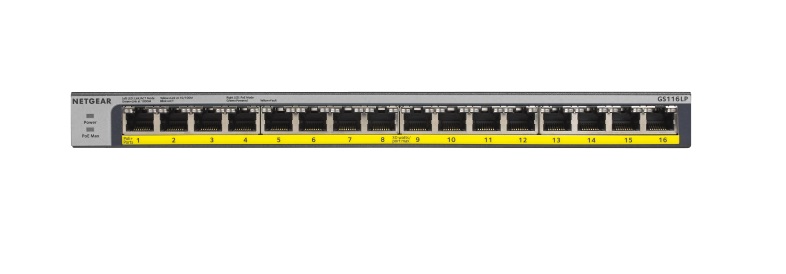  PoE Switch: 16-Port Gigabit Ethernet PoE+ Unmanaged Switch 76W, Rackmount & Wall-Mount Kit Included  