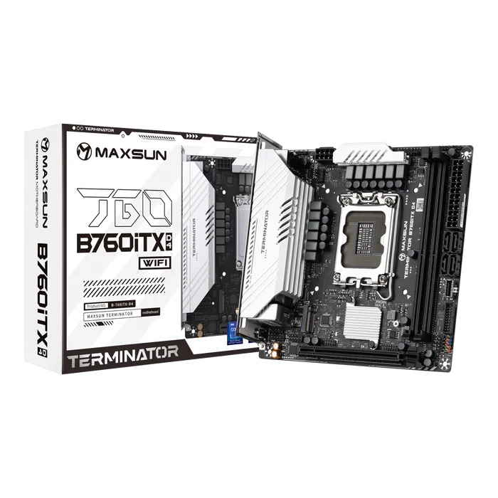  B760 ITX Motherboard: 1700 Socket For Intel 14th/13th/12th Gen. Processors <br>2x DDR4, 4x SATA 6Gb/s, PCIe 5.0, 2x M.2 Gen4, USB 3.2, 2.5GbE LAN, Wifi 6E + Bluetooth 5.3, Realtek ALC897 Audio, HDMI/DP  