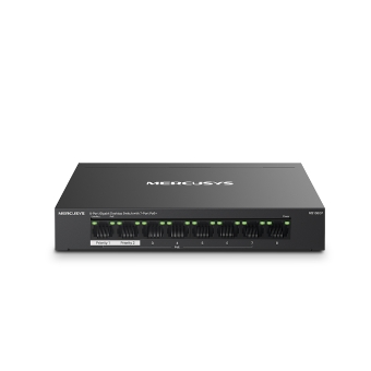  POE Switch: MERCUSYS 8-PORT GIGABIT DESKTOP SWITCH, POE+(7), 5YR8-Port Gigabit Desktop Switch with 7-Port PoE+  