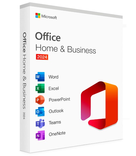  Office Home & Business 2024 English APAC Medialess Retail New. Word, Excel, Power Point, Outlook for PC and Mac  