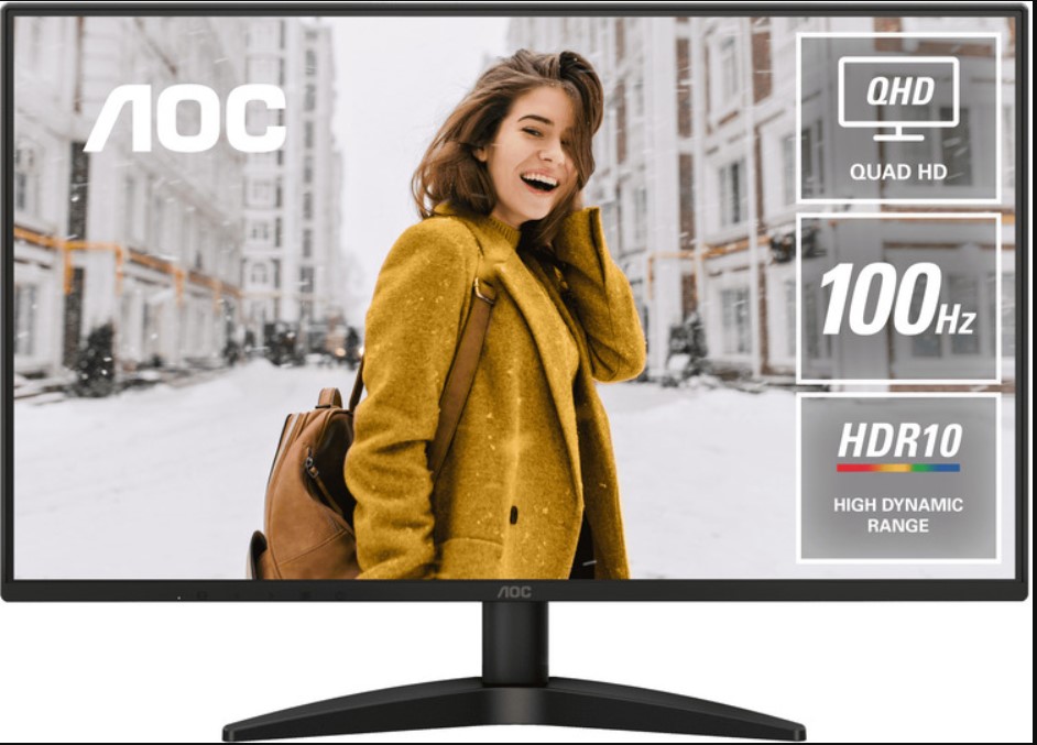  27" IPS QHD 2560x1440, 4ms, 350cd/m2, 100Hz, HDR10, IPS, Adaptive Sync, DP, HDMI, VESA 100x100mm  