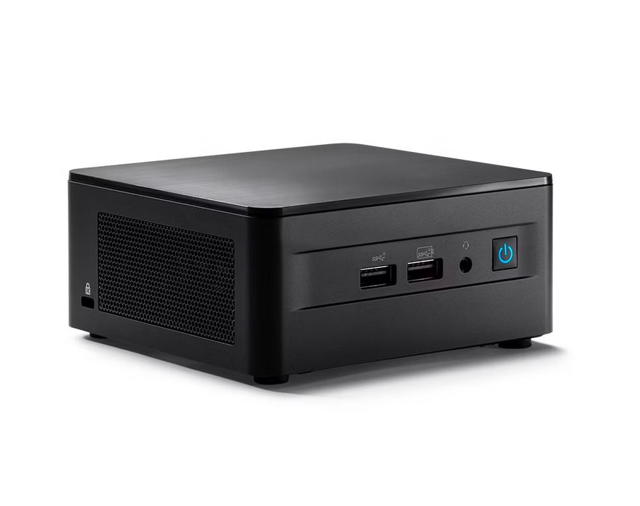  Mini PC Barebone: ASUS NUC 12 Pro Intel i5-1240P up to 4.40 GHz, 12MB Cache, Iris Xe Graphics, 2x SODIMM DDR4 Slots, 1x M.2 2280 NVMe Slot, 1x 2.5" SATA Slot, 2x HDMI, 2x DP USB-C, 2.5GbE, WiFi 6E, BT 5, USB-A (3x USB 3.2 / 1x USB 2.0), 2x Thunderbolt 4, 3.5mm Audio<br><font color='red'>(NO POWER CABLE, optional CB PW 3P power cable)  