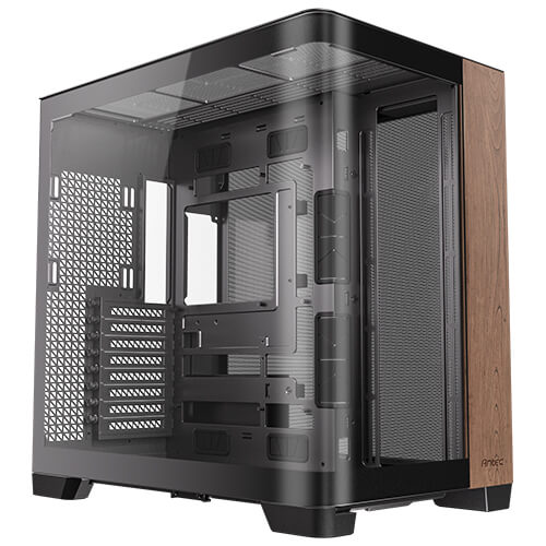  <b>Full-Tower Case:</b> Antec C8 CURVE - Wood<br>2x USB 3.0, 1x USB Type-C 10Gbps, 1x Headphone & Mic Combo, Curved Tempered Glass Side & Front Panel, Supports: E-ATX*/ATX/m-ATX/mini-ITX  