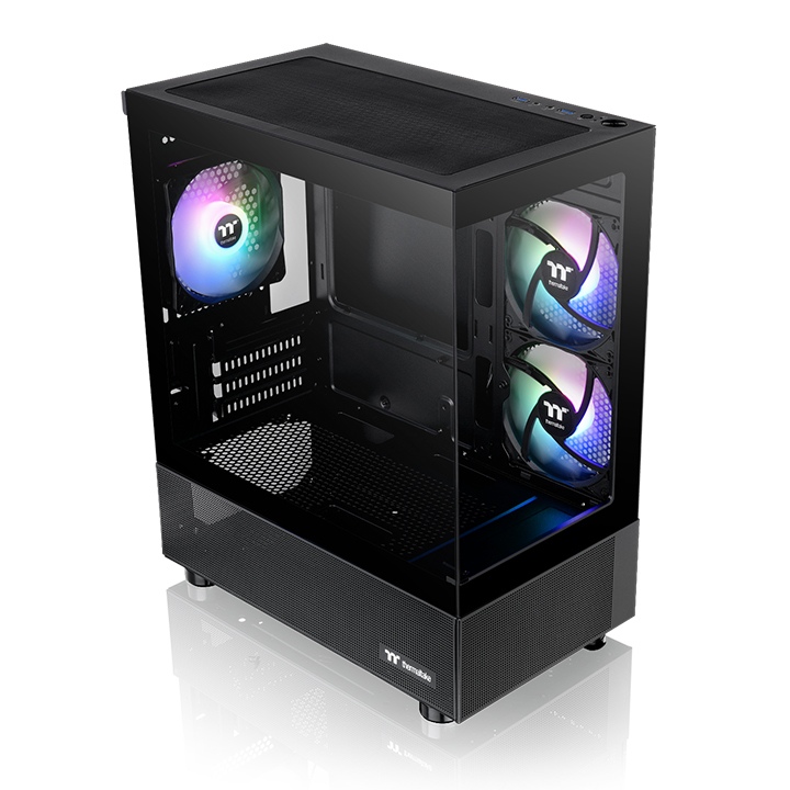  <b>Micro Case</b>: View 170 TG ARGB - Black<BR>3x 120mm ARGB Fans, 2x USB 3.0, Tempered Glass Front & Side Panel, Supports: mATX/mini-ITX  